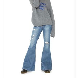 Free People Sandrine Rose Indigo Flare Jeans Size 26